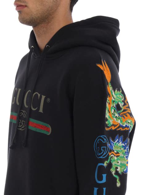 gucci grey sweatshit with blue dragon|More.